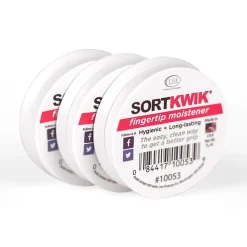 Sale Sortkwik 0.38 oz. Fingertip Moistener, Pink, 3/Pack (LEE10053)