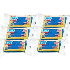 All Surface Scrubber Sponge, 3 Sponges/Pack, 8 Packs/Case (91028)<S.O.S Online