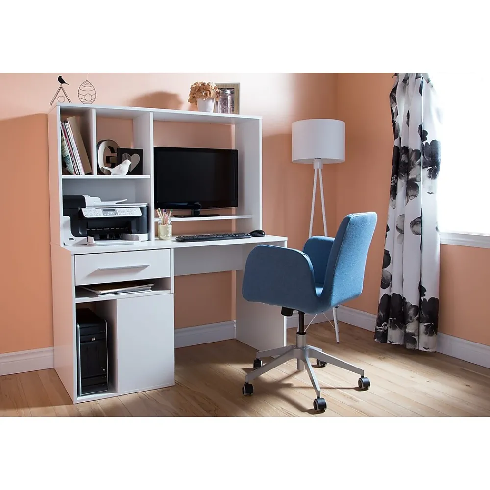 Office Desks*South Shore Annexe 48"W Home Office Computer Desk, (9053070) Pure White