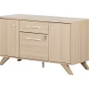 Storage Cabinets*South Shore Helsy 26.75" 2-Drawer Storage Credenza with 4 Shelves, Soft Elm (13301)
