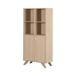 Bookcases*South Shore Helsy 65.25" 6-Shelf Bookcase with Adjustable Shelf, Soft Elm Laminated Particleboard (13869)