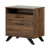 File Cabinets*South Shore Helsy 2-Drawer Lateral File Cabinet, Letter/Legal Size, Lockable, 30.25"H x 29"W x 18.5"D, Natural Walnut (13313)