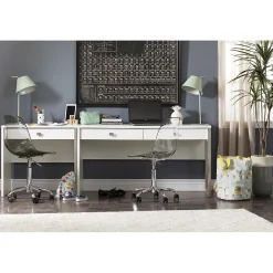 Computer Desks*South Shore Interface Desk with 2 Drawers, White (10536)