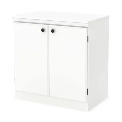 Storage Cabinets*South Shore Morgan Small 2-Door Storage Cabinet, (7260722) Pure White