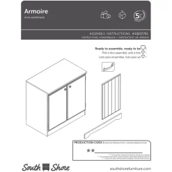 Storage Cabinets*South Shore Morgan Small 2-Door Storage Cabinet, (7260722) Pure White