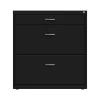 File Cabinets*Space Solutions 3-Drawer Lateral File Cabinet, Letter/Legal Size, Lockable, 31.88"H x 30"W x 17.63"D, Black (25070)