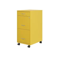 File Cabinets*Space Solutions SOHO Organizer 3-Drawer Mobile Vertical File Cabinet, Letter Size, Lockable, Goldfinch (25284)