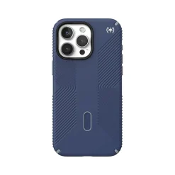 Speck Presidio 2 Grip MagSafe ClickLock Phone Case for iPhone 15 Pro Max, Coastal Blue/Dust Gray (150463-3206)