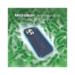 Speck Presidio 2 Grip MagSafe ClickLock Phone Case for iPhone 15 Pro Max, Coastal Blue/Dust Gray (150463-3206)