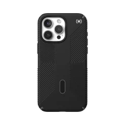 Speck Presidio 2 Grip MagSafe ClickLock Phone Case for iPhone 15 Pro Max, Black/Slate Gray (150463-3205)