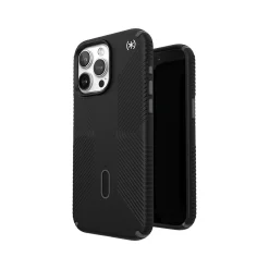Speck Presidio 2 Grip MagSafe ClickLock Phone Case for iPhone 15 Pro Max, Black/Slate Gray (150463-3205)