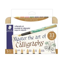 Pens|Staedtler Calligraphy Fountain Pen Set, Assorted Colors Ink (899 SM5 NA)