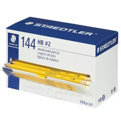 Pencils|Staedtler Pre-Sharpened Wooden Pencil, 0.7mm, #2 Medium Lead, 144/Box (13247C144A02NA)