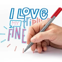 Pens|Staedtler triplus Felt Pens, Super Fine Point, Assorted Ink, 20/Pack (334 SB20)