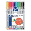 Pens|Staedtler triplus Fineliner 334 Felt Pens, Super Fine Point, Assorted Ink, 10 Pack (334 SB10US)