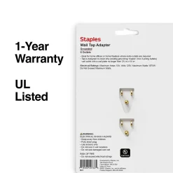 Staples 6 Outlet Adapter, White (22145)