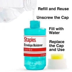 Clearance Staples 2 oz. Envelope Moistener, Blue (ST160788-CC)