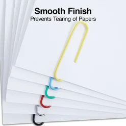 Clips & Fasteners|Staples #1 Paper Clips, Assorted Colors, 1000 Clips/Pack (ST40636/10590)