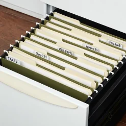 Hanging File Folders|Staples ® 95% Recycled Heavy Duty Hanging File Folders, 1/5-Cut Tab, Legal Size, , 25/Box (ST116830/116830) Standard Green