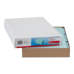 File Folders|Staples 60% Recycled Heavyweight File Folders, 1/3-Cut Tab, Legal Size, Light Blue, 25/Box (ST621318)