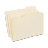 File Folders|Staples 30% Recycled Reinforced File Folder, 1/3-Cut Tab, Legal Size, Manila, 100/Box (ST606814/606814)
