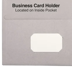 Pocket Folders|Staples 10% Recycled Smooth 2-Pocket Paper Presentation Folder, , 10/Pack (13380-US) Gray