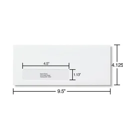 Clearance Staples #10 Window Envelopes, 4 1/8