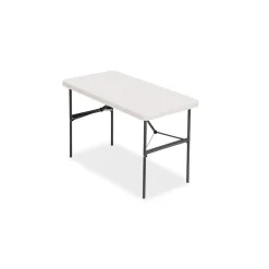 Folding Tables*Staples 4' x 24" Heavy Duty Plastic Folding Table, Gray (79203/54406)