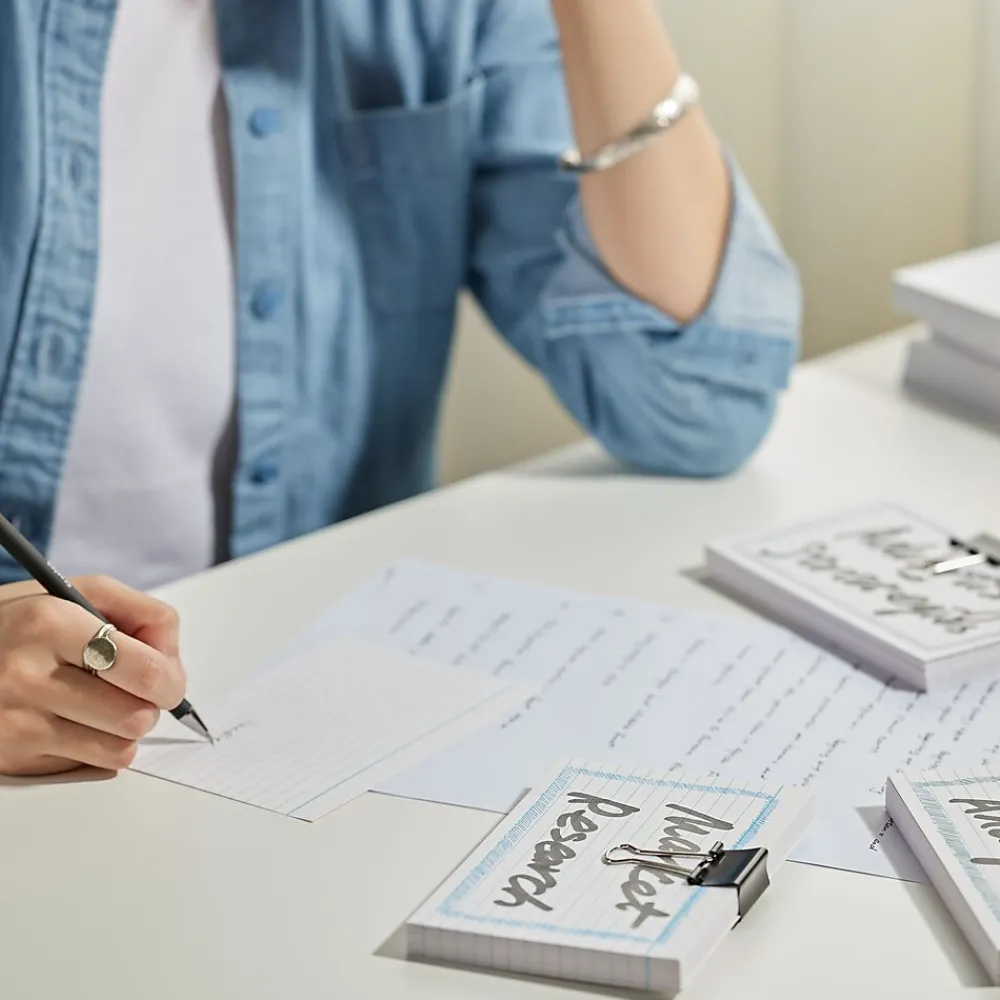 Index Cards*Staples 4" x 6" Index Cards, Lined, White, 500/Pack (TR50989)