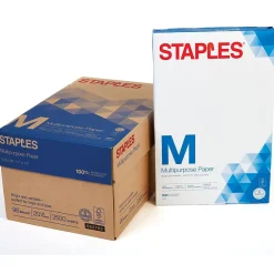 Large Quantity Paper*Staples 11" x 17" Multipurpose Paper, 20 lbs., 96 Brightness, 500/Ream, 5 Reams/Carton (05032)