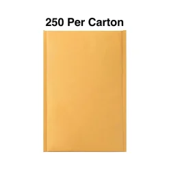 Sale Staples 6.75" x 9" Self-Sealing Bubble Mailer, #0, Kraft, 250/Pack (ST56637)