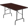 Folding Tables*Staples 6' x 30" Wooden Heavy Duty Folding Table, Walnut (58366)