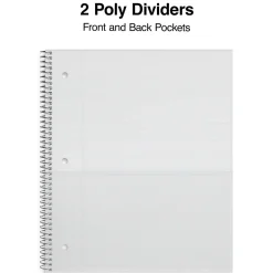 Subject Notebooks|Staples ® Accel Poly 2-Subject Subject Notebooks, 8.5