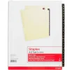 Dividers|Staples Alphabetical Pre-Printed Paper Divider, A-Z Tabs, Buff/Black Tabs, 1 Set (18946/11483)