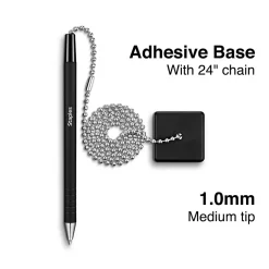 Pens|Staples ® Anchor Counter Top Pens, Medium Point, 1.0mm, Black Ink (ST31587)