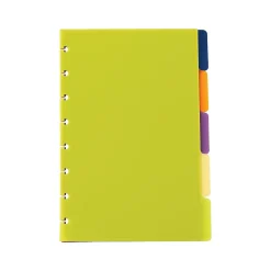 Notebooks|Staples Arc System Tab Dividers, 5-5/6" x 8-1/2", Assorted Colors, 5/Pack (20018)