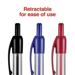 Pens|Staples Ballpoint Retractable Pens, Medium Point, Assorted Ink, 50/Pack (50371)