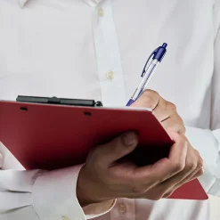 Pens|Staples Ballpoint Retractable Pens, Fine Point, Blue Ink, Dozen (50788)