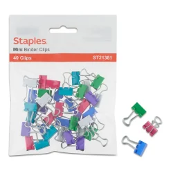 Clips & Fasteners|Staples ® Binder Clip Mini 40 PK - Fashion