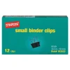 Clips & Fasteners|Staples Binder Clips, Small, Black, 12/Pack (15350)