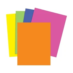 Multipurpose Paper*Staples Brights Multipurpose Colored Paper, 24 lbs., 8.5" x 11", Assorted Neon, 500/Ream (20201) Assorted Colors