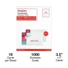 Business Cards*Staples ® Business Cards, 3.5" x 2", Matte White, 1000/Pack (ST12520)