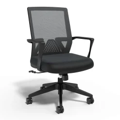 Office Chairs*Staples Cartwright Ergonomic Fabric Swivel Task Chair, Black (ST62400)