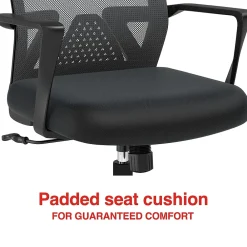 Office Chairs*Staples Cartwright Ergonomic Fabric Swivel Task Chair, Black (ST62400)