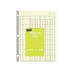 Accounting & Record Journals*Staples Columnar Books, 100 Pages, 5 Columns, Green, 2/Pack (217851ABF)