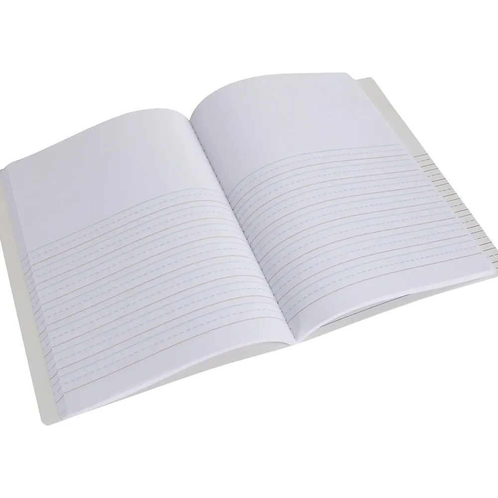 Composition Notebooks|Staples ® Composition Notebooks, 7.5" x 9.75", Primary Ruled, 100 Sheets, Black/Red, 12/Carton (42079CT)