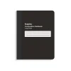 Composition Notebooks|Staples Composition Notebook, 7.5" x 9.75", College Ruled, 80 Sheets, Black, 4/Pack (ST58293)
