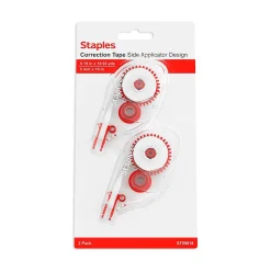 Correction & White-Out|Staples Correction Tape, White, 2/Pack (ST59818)
