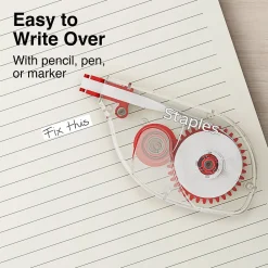 Correction & White-Out|Staples Correction Tape, White, 6/Pack (ST59819)