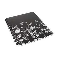 Notebooks|Staples ® Customizable Arc Notebook System, 9.38" x 11.25", Narrow Ruled, 60 Sheets, Black with Butterflies (28002)